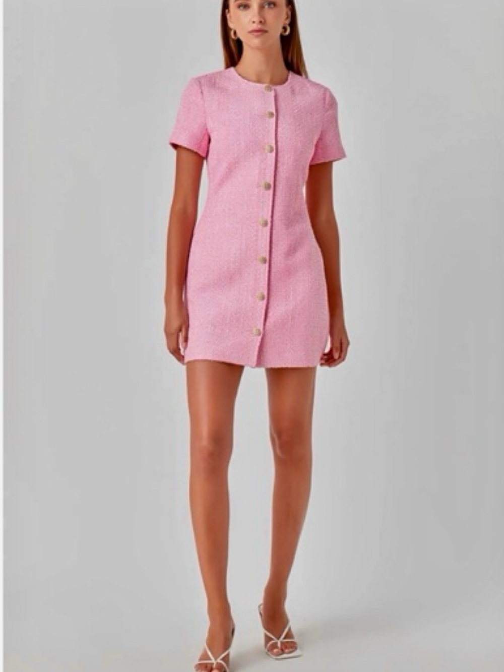 Endless Rose Pink Tweed Dress